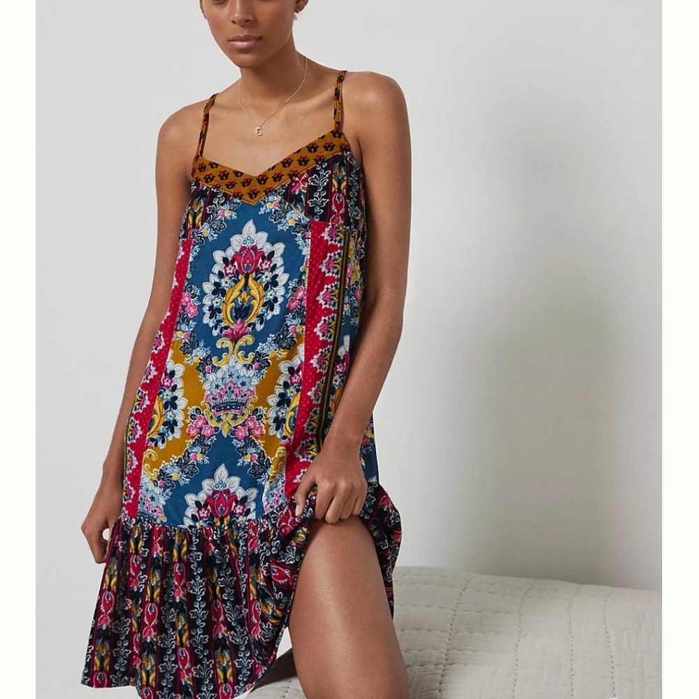 Anthropologie sz small zadie velvet slip dress.